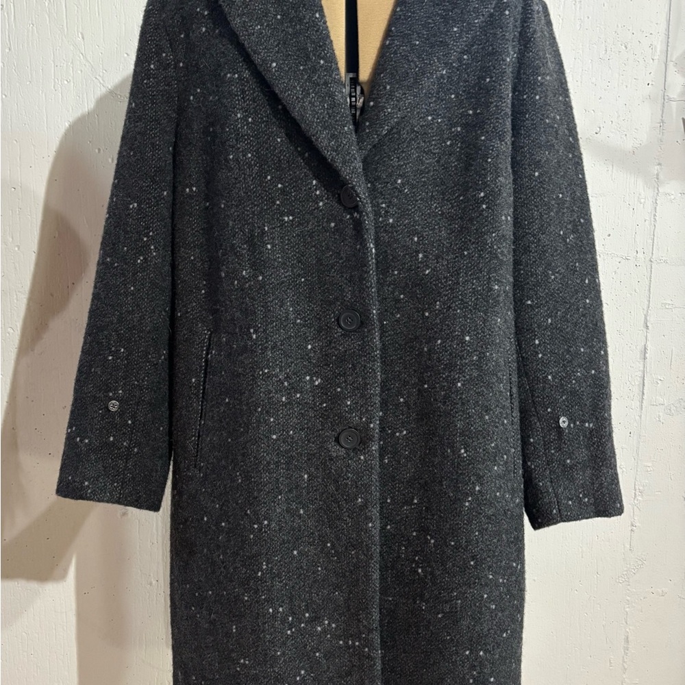 Ava & Viv Gray Pea Coat Timeless Wool Blend